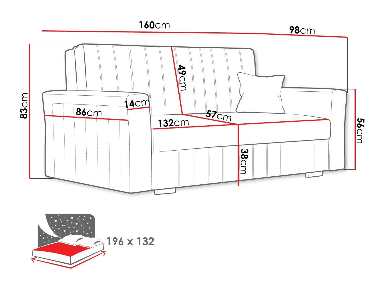 Sovesofa Orinen III (Paros 2)