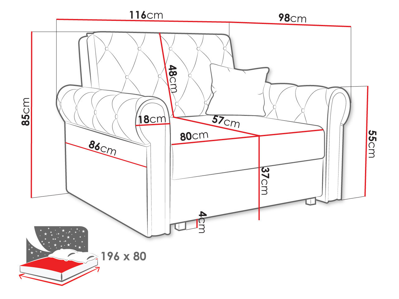 Lænestol Aelara I (Kronos 46)