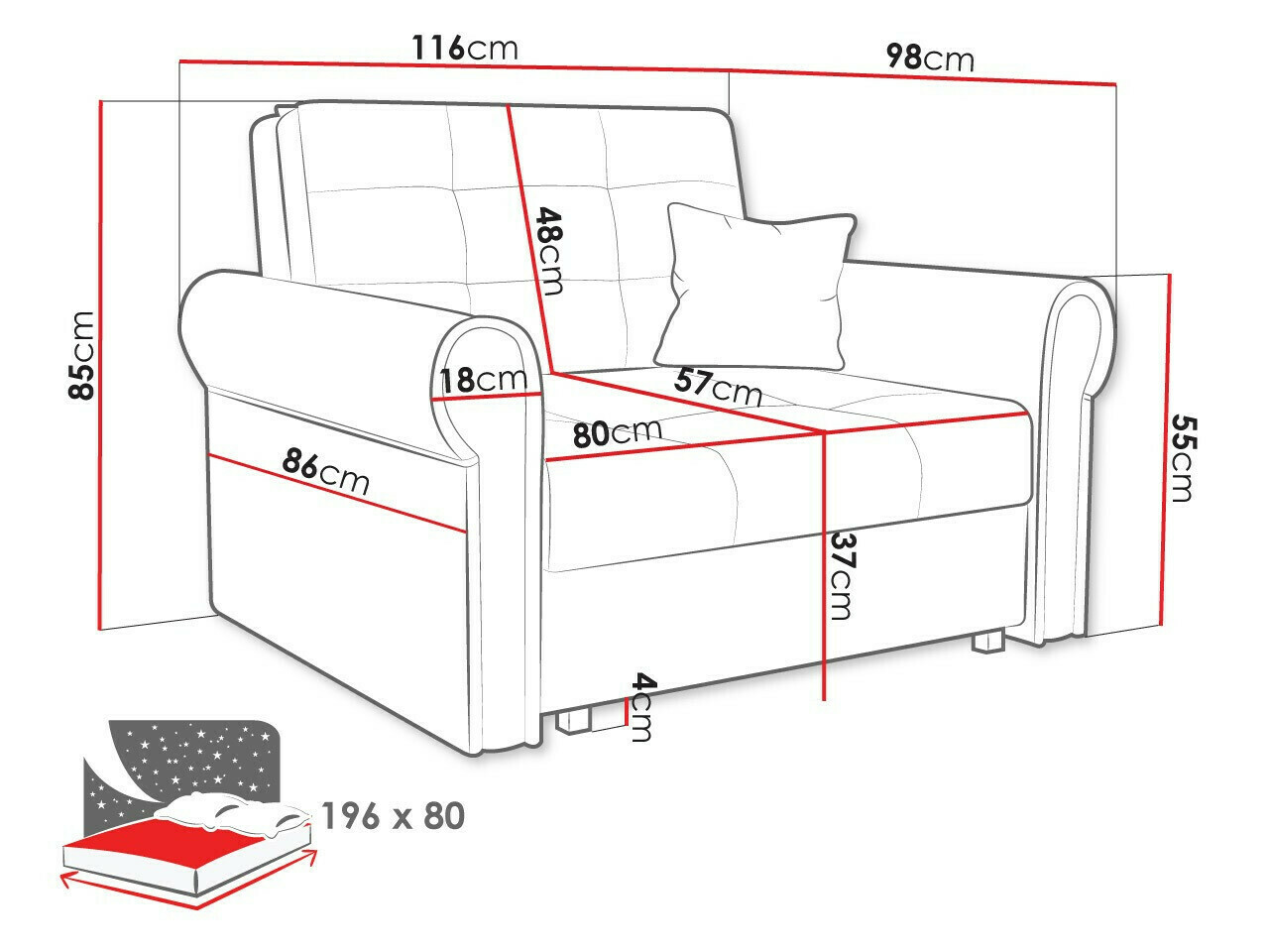Lænestol Aquala I (Mono 232)