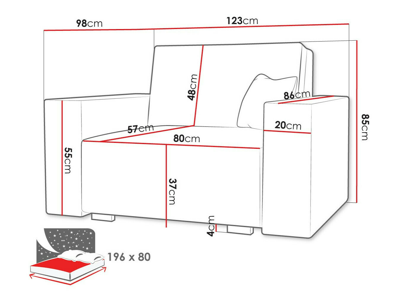 Lænestol Serora I (Neve 34)