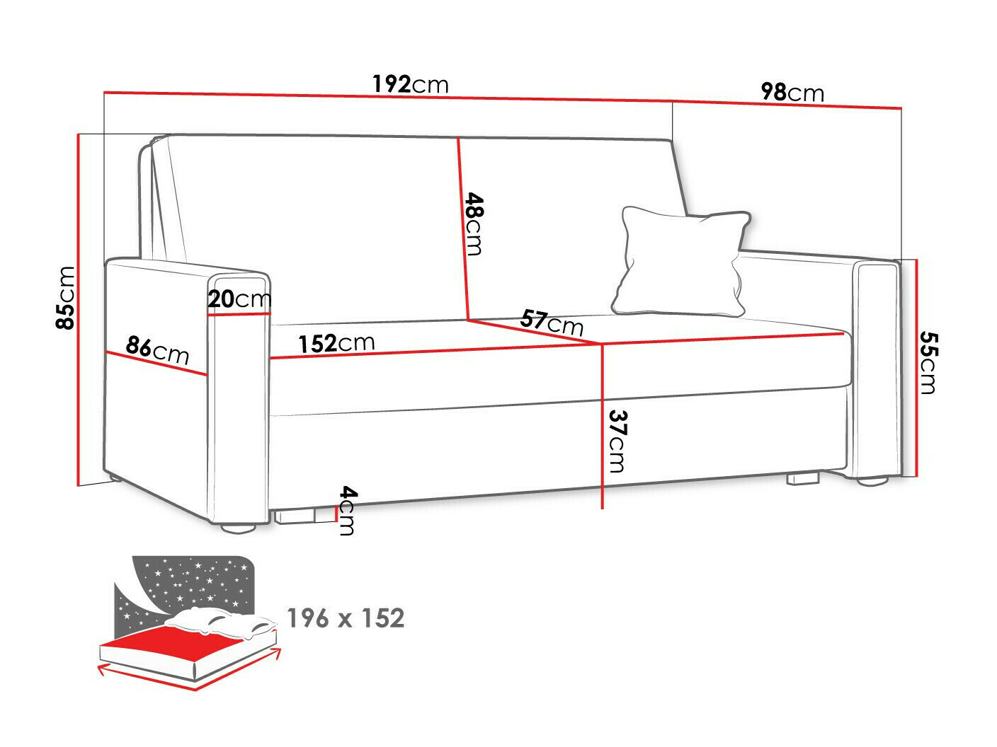 Sovesofa Clarlen IV (Poso 100)