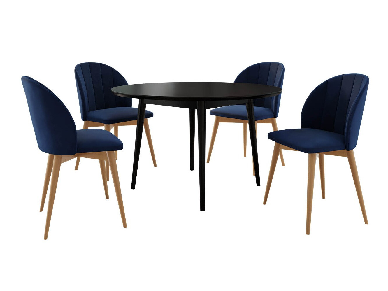 Spisestuesæt Racine 127 (Brun + Magic Velvet 2216)