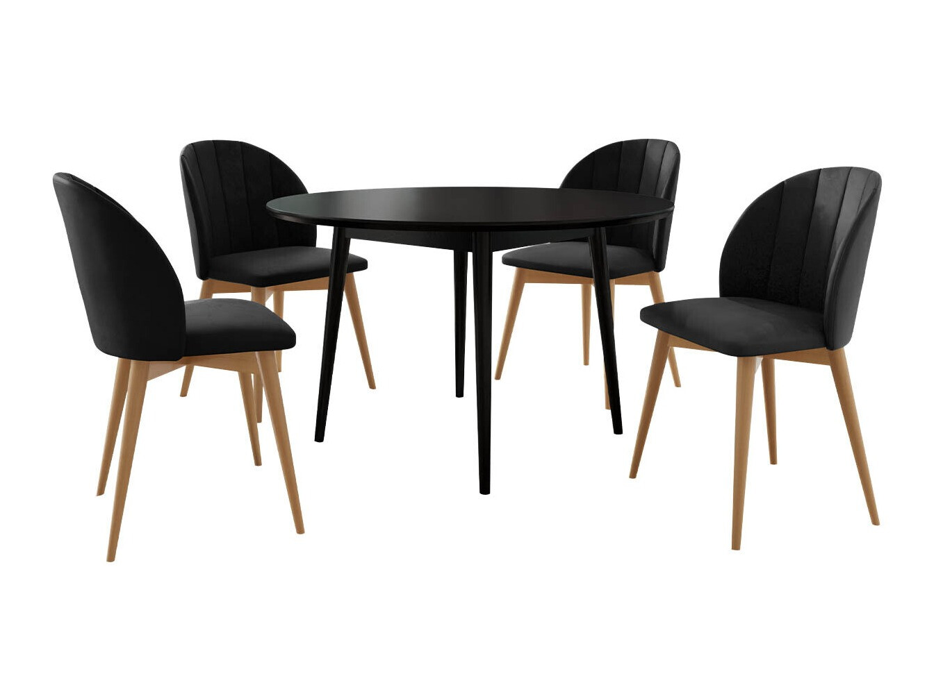 Spisestuesæt Racine 127 (Brun + Magic Velvet 2219)