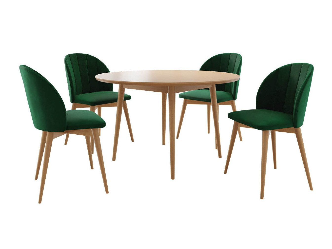 Spisestuesæt Racine 127 (Brun + Magic Velvet 2225)