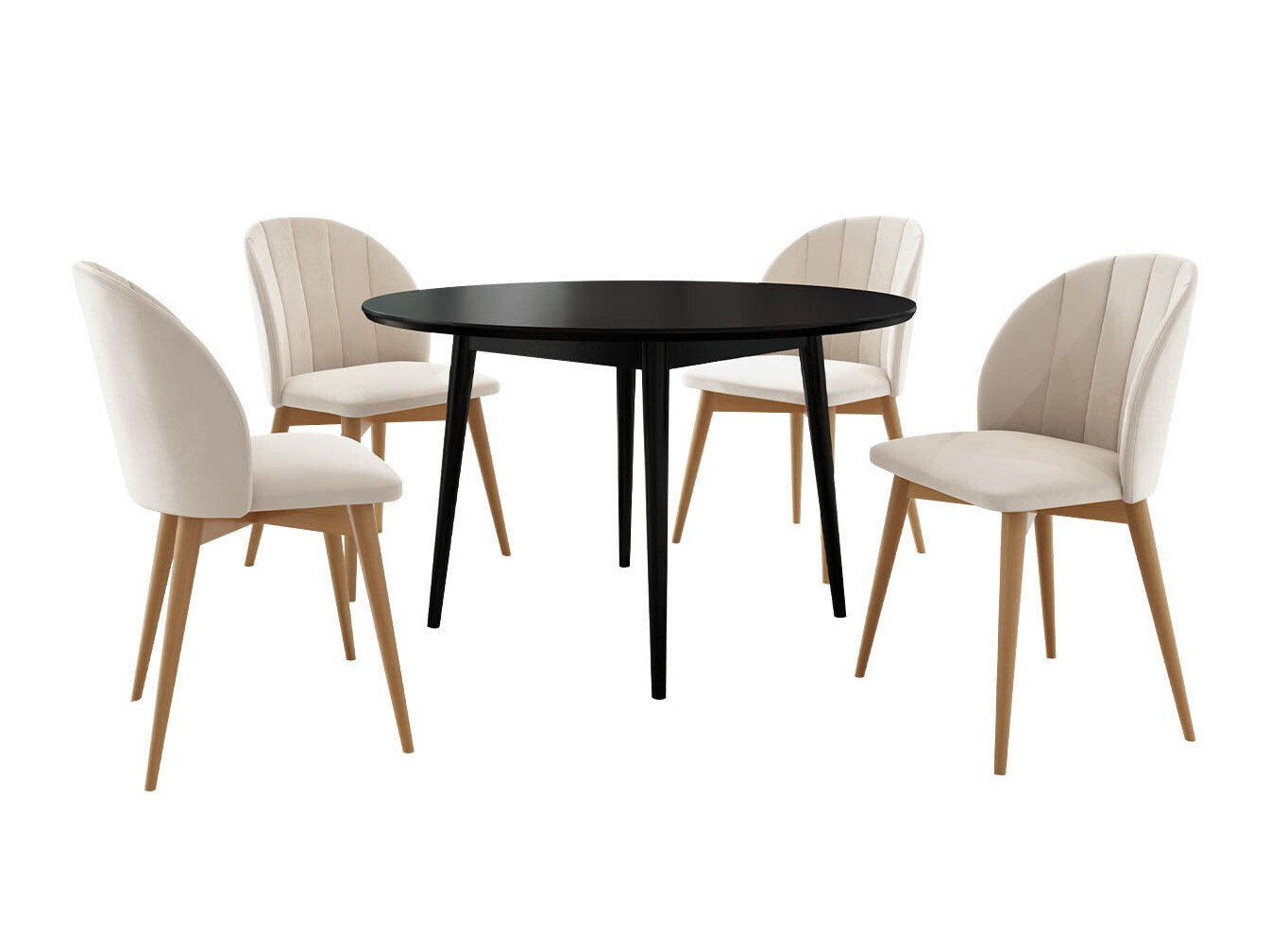 Spisestuesæt Racine 127 (Brun + Magic Velvet 2250)