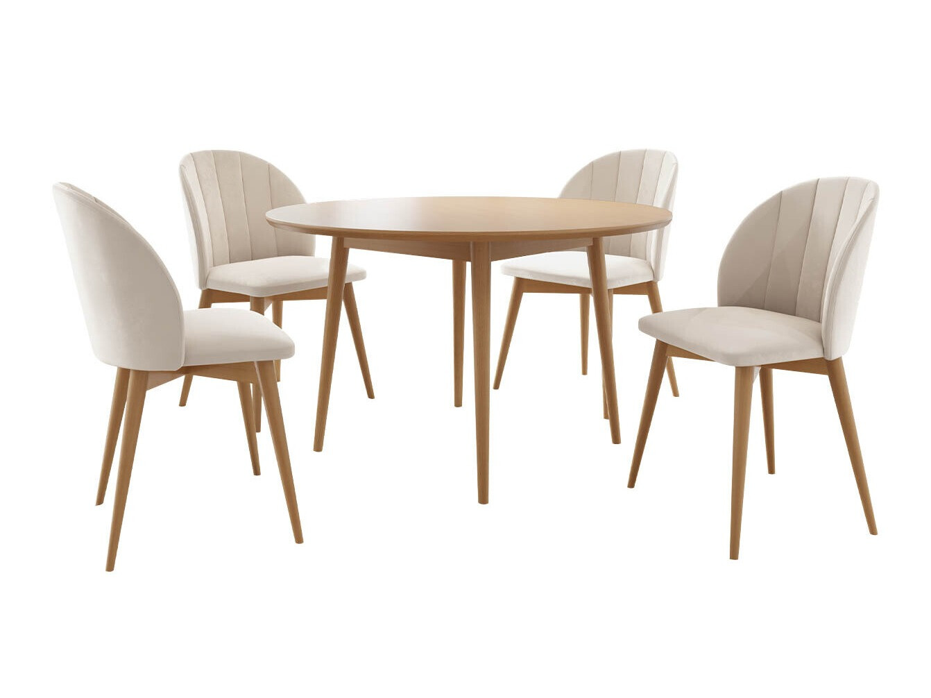 Spisestuesæt Racine 127 (Brun + Magic Velvet 2250)