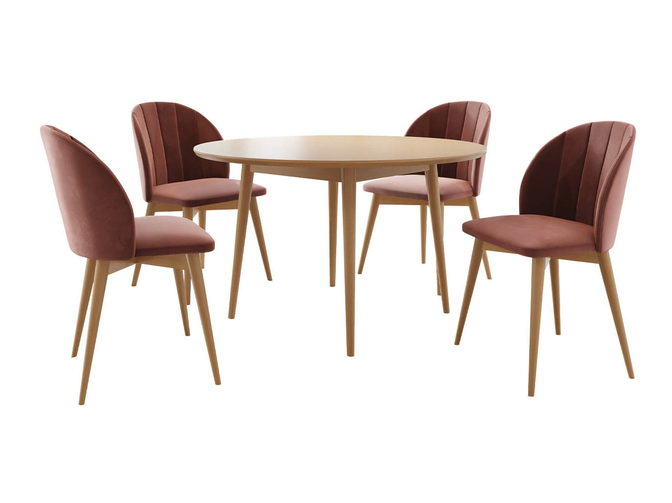 Spisestuesæt Racine 127 (Brun + Magic Velvet 2258)