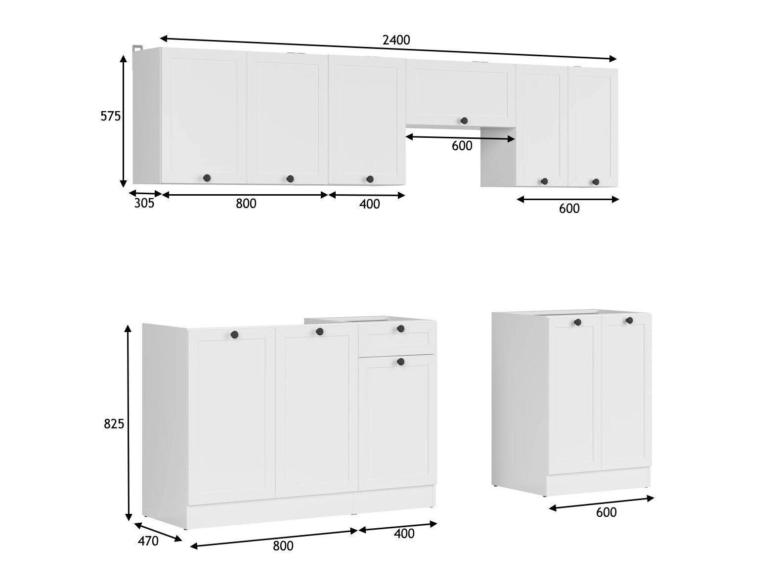 Modulkøkkensæt Classic White 119