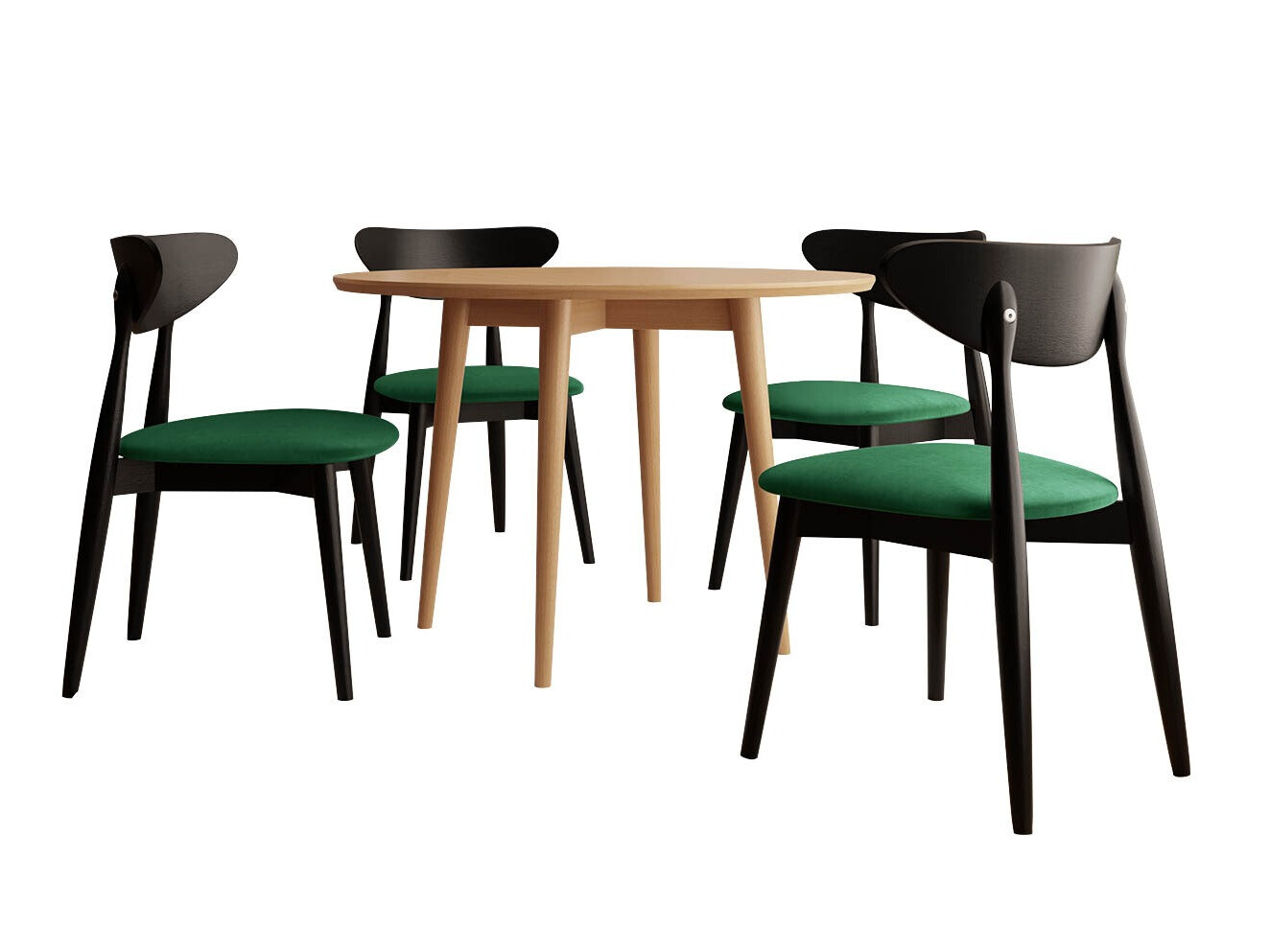 Spisestuesæt Racine 124 (Sort)