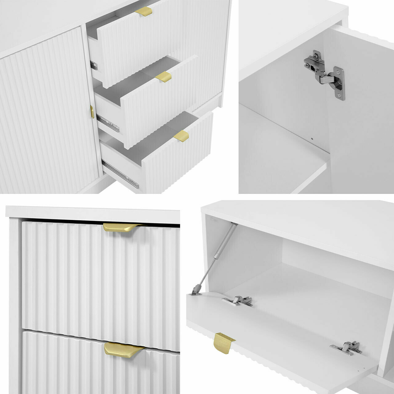 Sengebord Comfivo Papilio (Hvid)