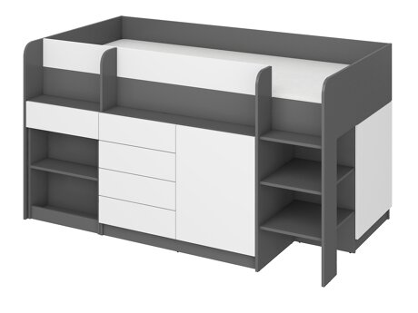 Køjeseng Gilroy 116 (Grafit + Hvid)