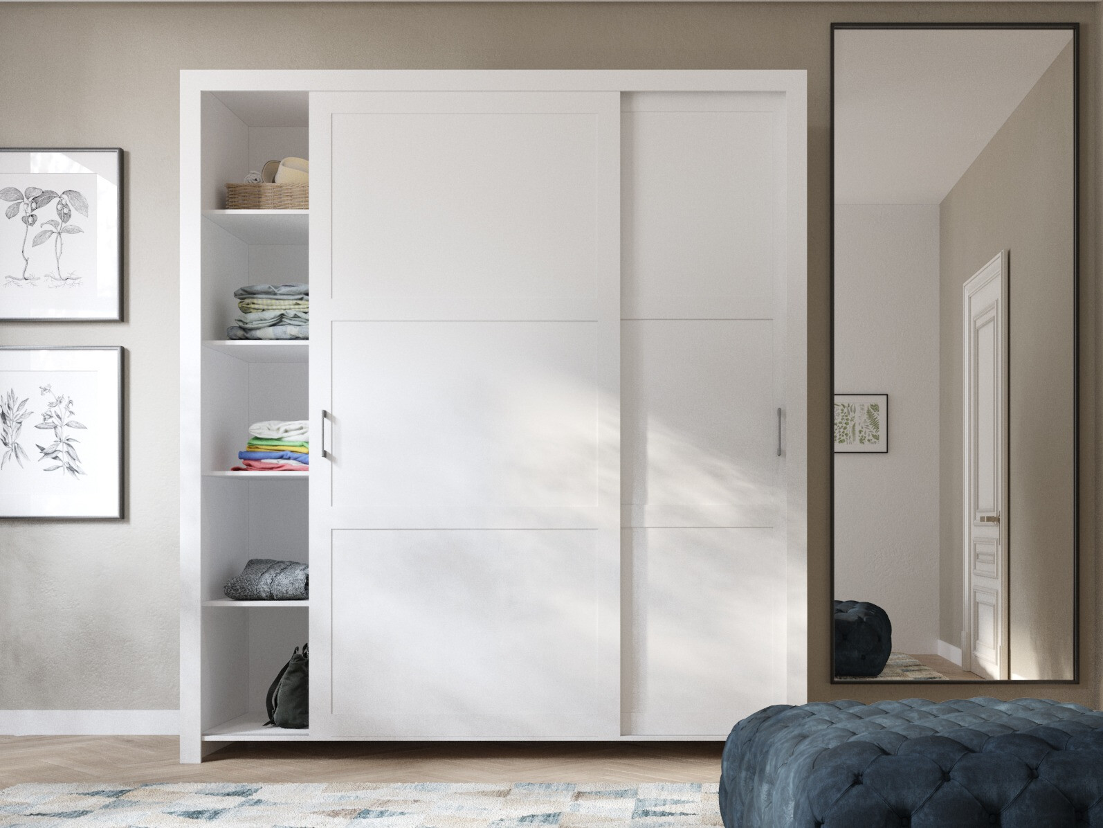 Garderobeskab Murrieta 190 (Hvid)