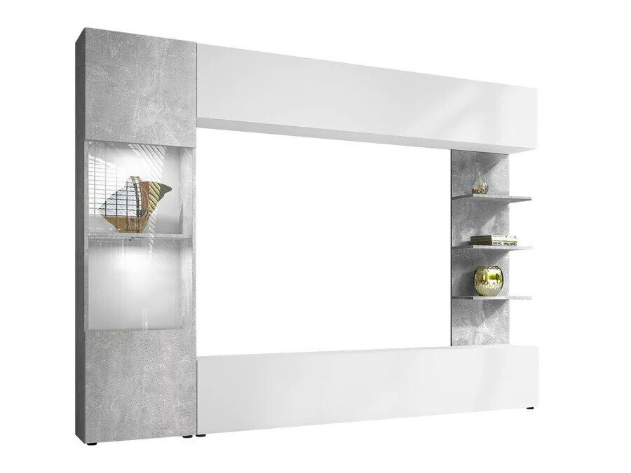 Stuemøbelsæt Comfivo 210 (Hvid + Beton)