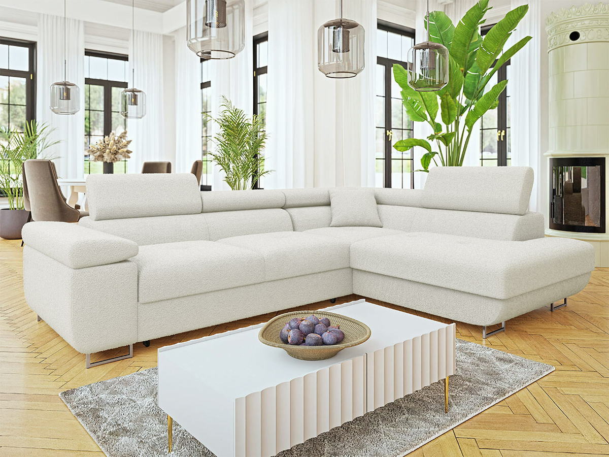 Hjørnesofa Comfivo Eliferu 101 (Boucle Baloo 2073)