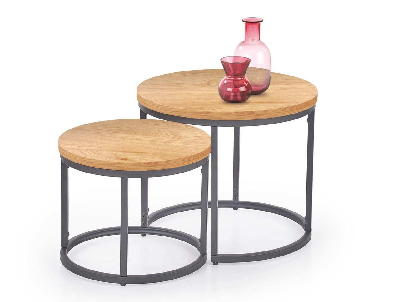 Sofabordssæt Houston 951 (Gylden eg + Sort)