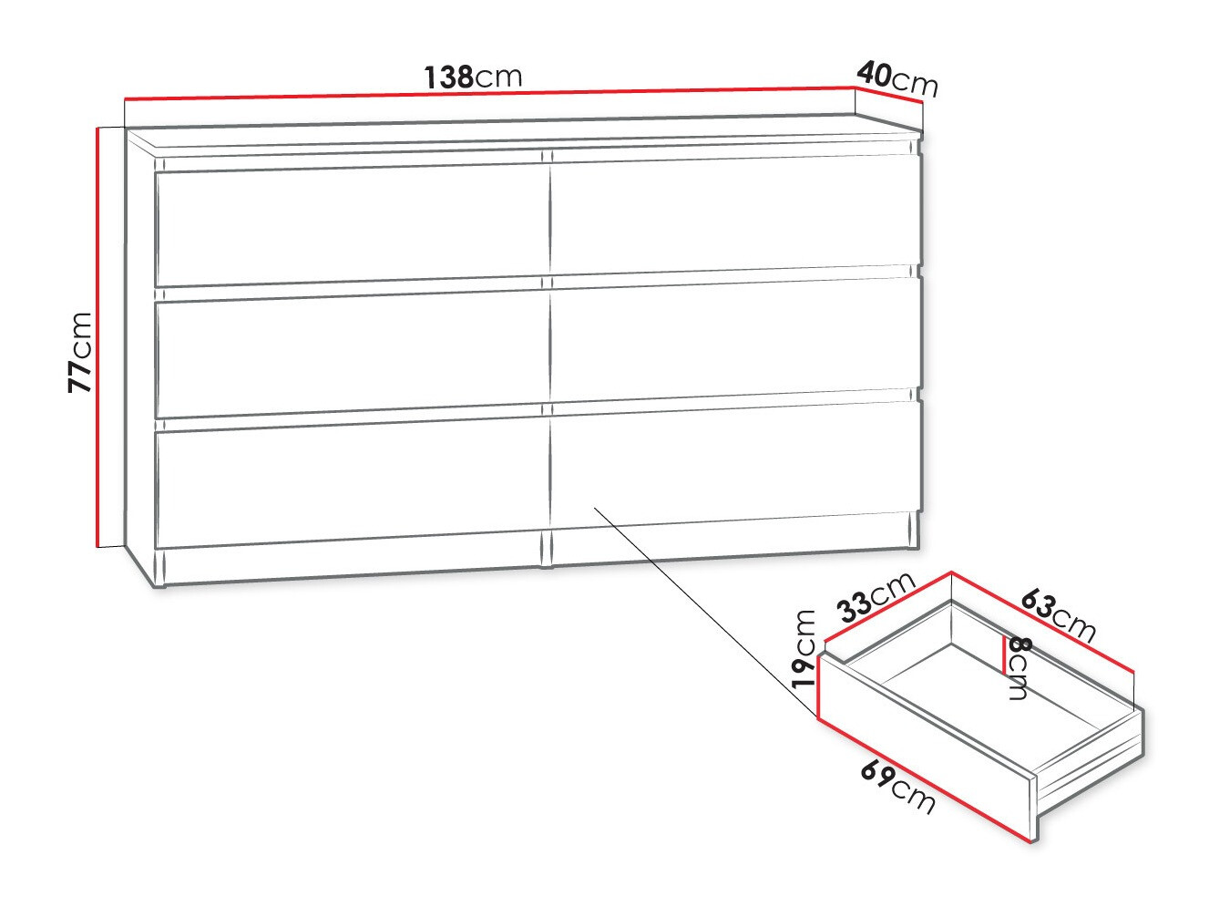 Kommode Comfivo Structor II (Sort)