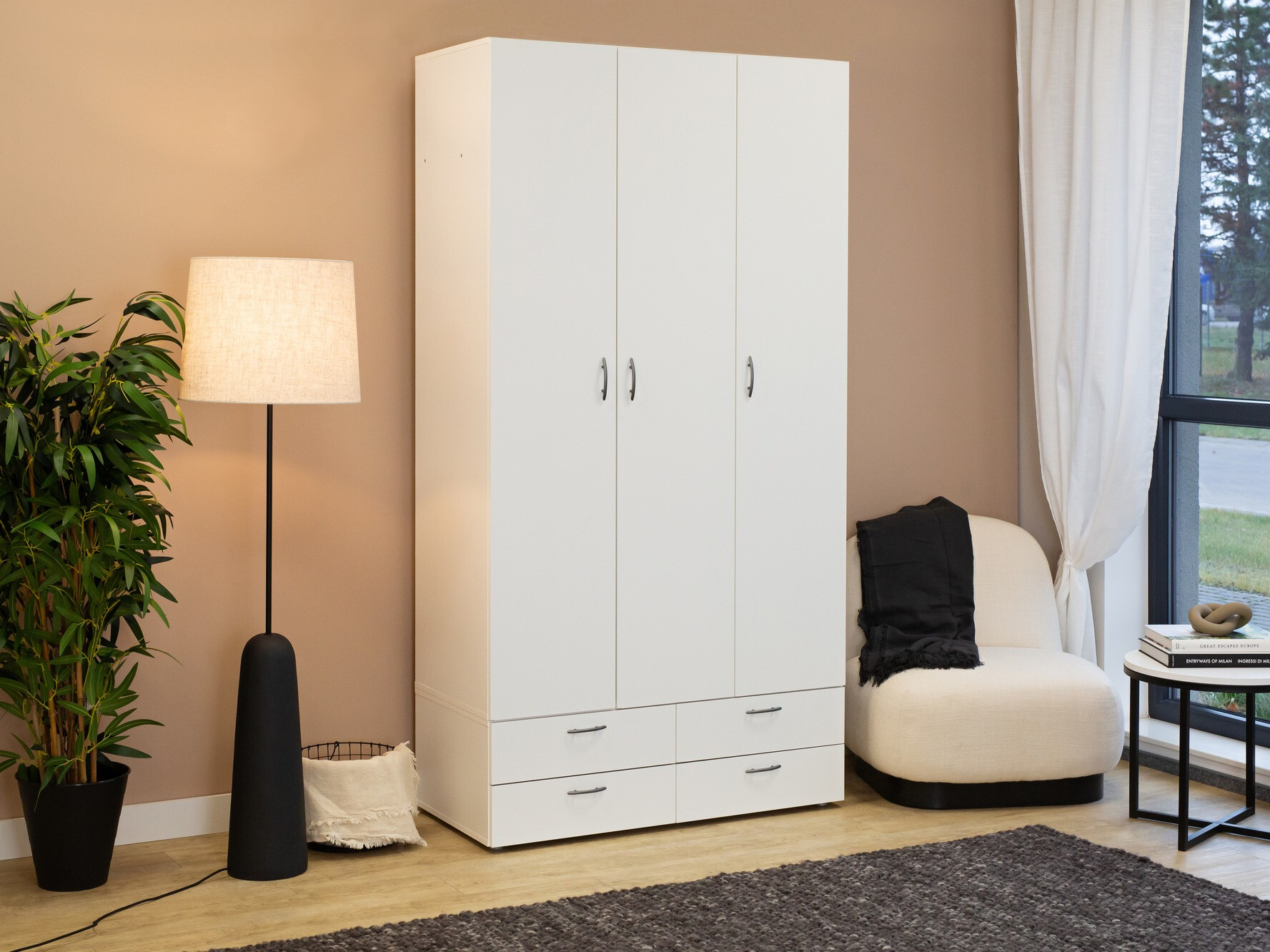 Garderobeskab Bristol 188 (Hvid)