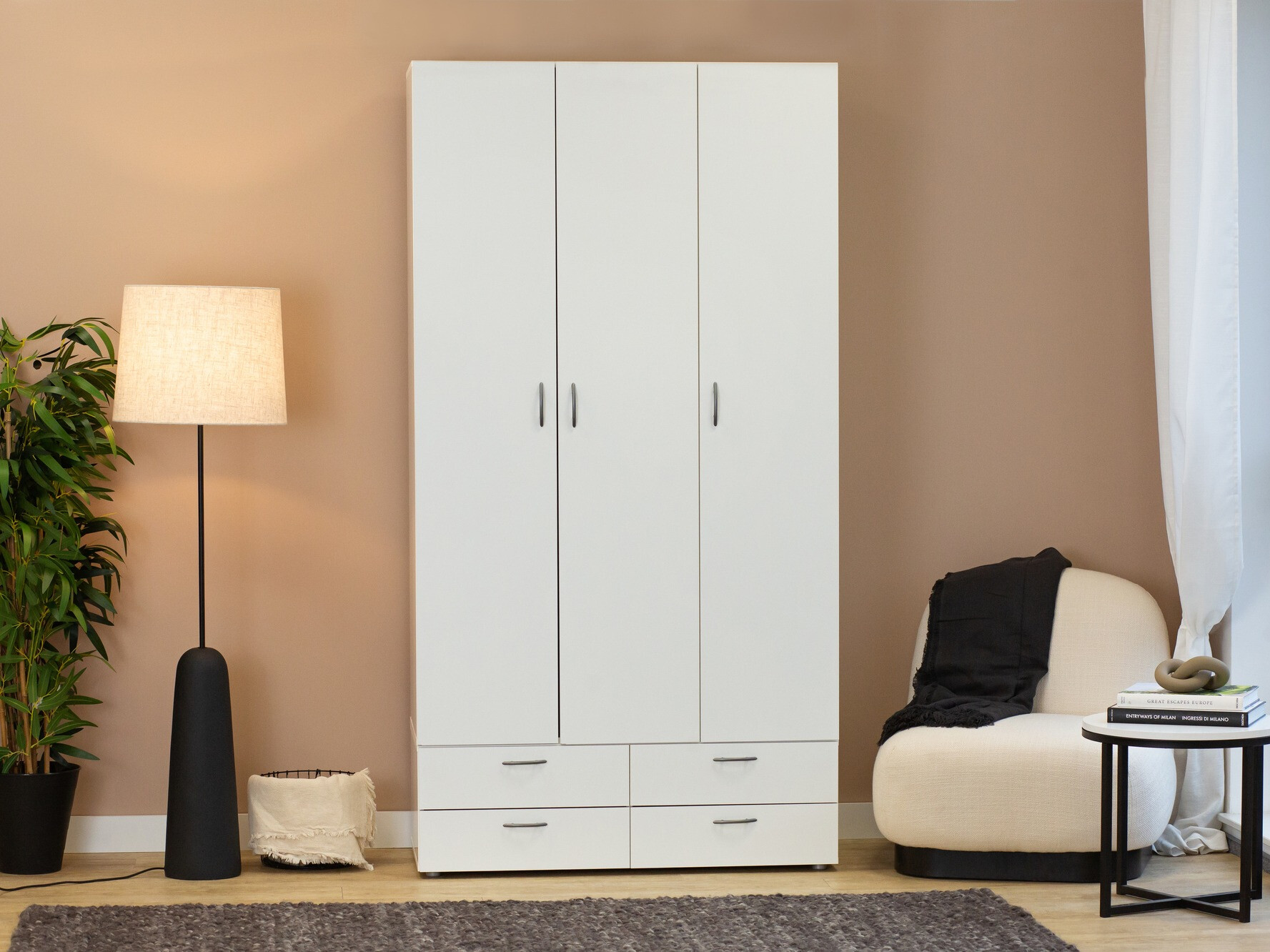 Garderobeskab Bristol 188 (Hvid)