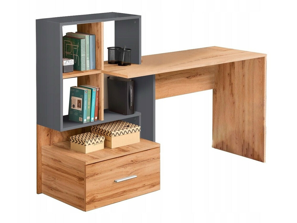 Skrivebord Houston 826 (Wotan eg + Antracit)