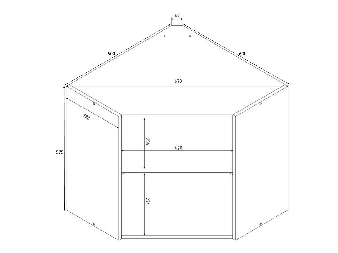 Modulhjørnevægskab Eli 106