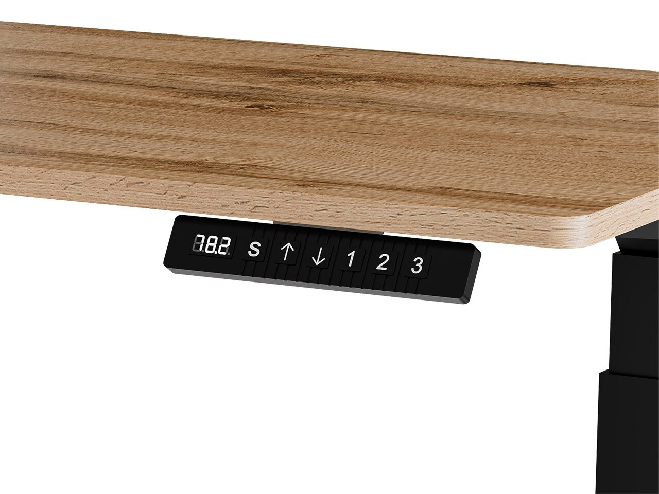 Hæve-sænkebord Charlotte 194 (Hvid + Sort)