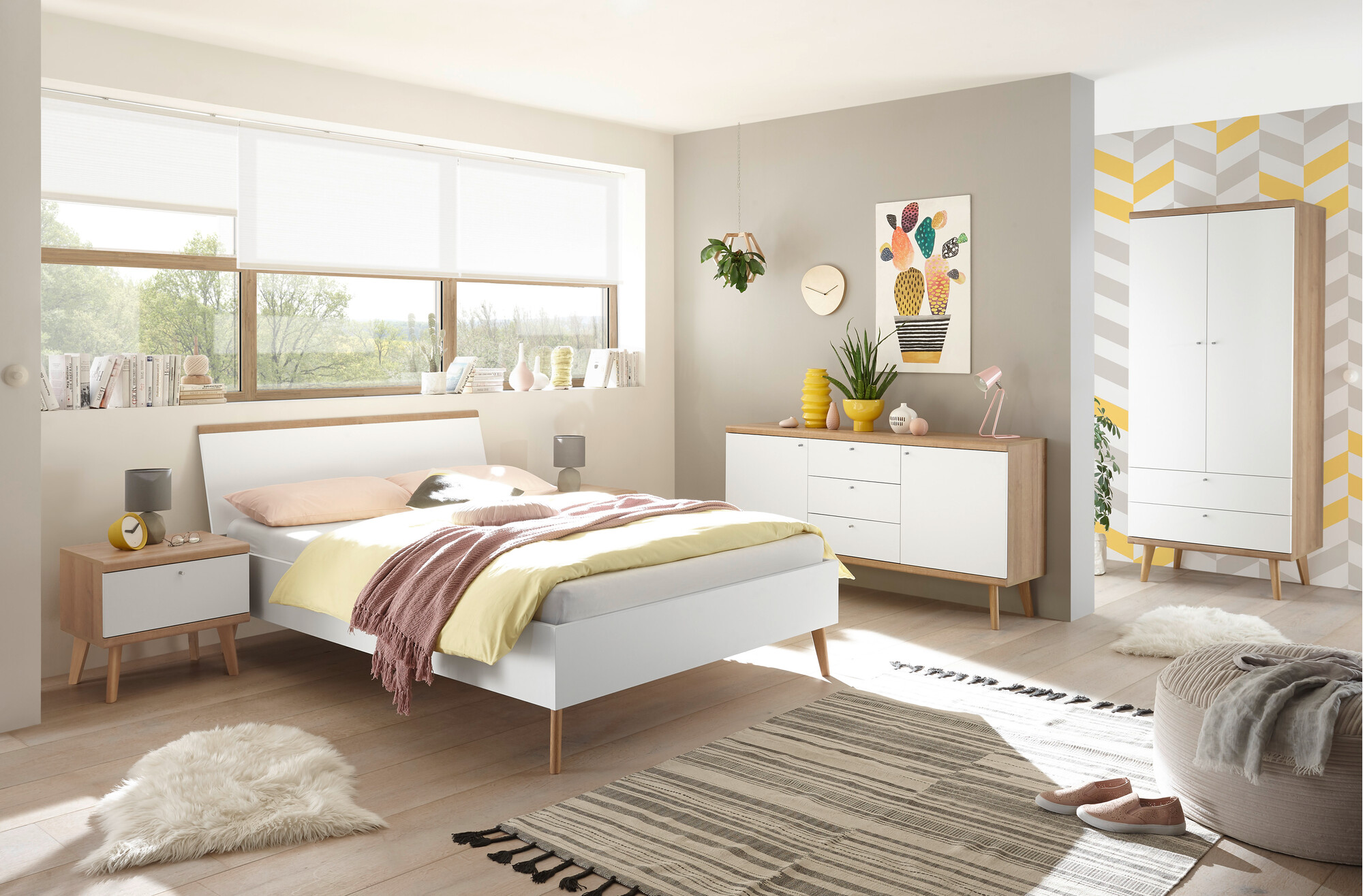 Seng Elbfiou 119 (Riviera egetræ + Hvid)