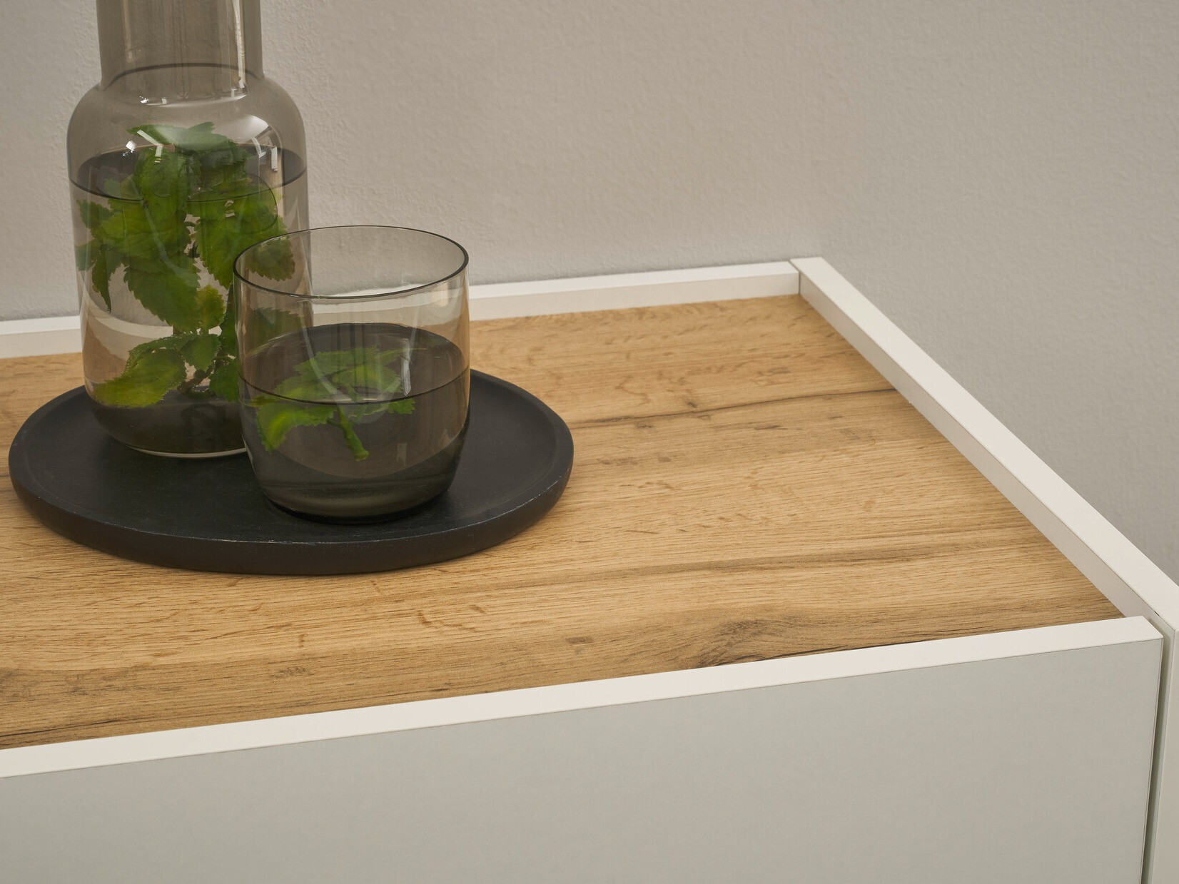 Skrivebord Elbsori 107 (Hvid + Wotan eg)