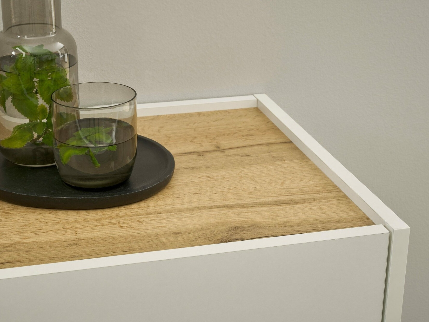 Vægskab Elbsori 109 (Hvid + Wotan eg)