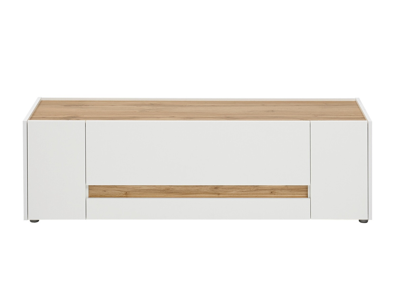 TV-bord Elbsori 114 (Hvid + Wotan eg)