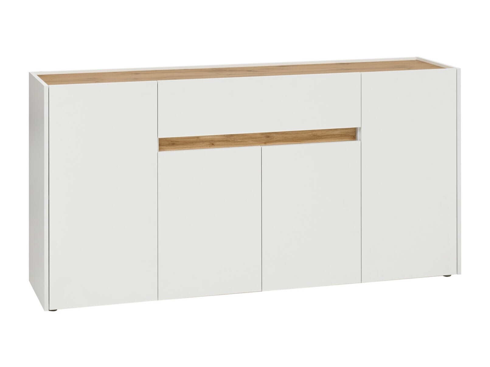 Kommode Elbsori 117 (Hvid + Wotan eg)