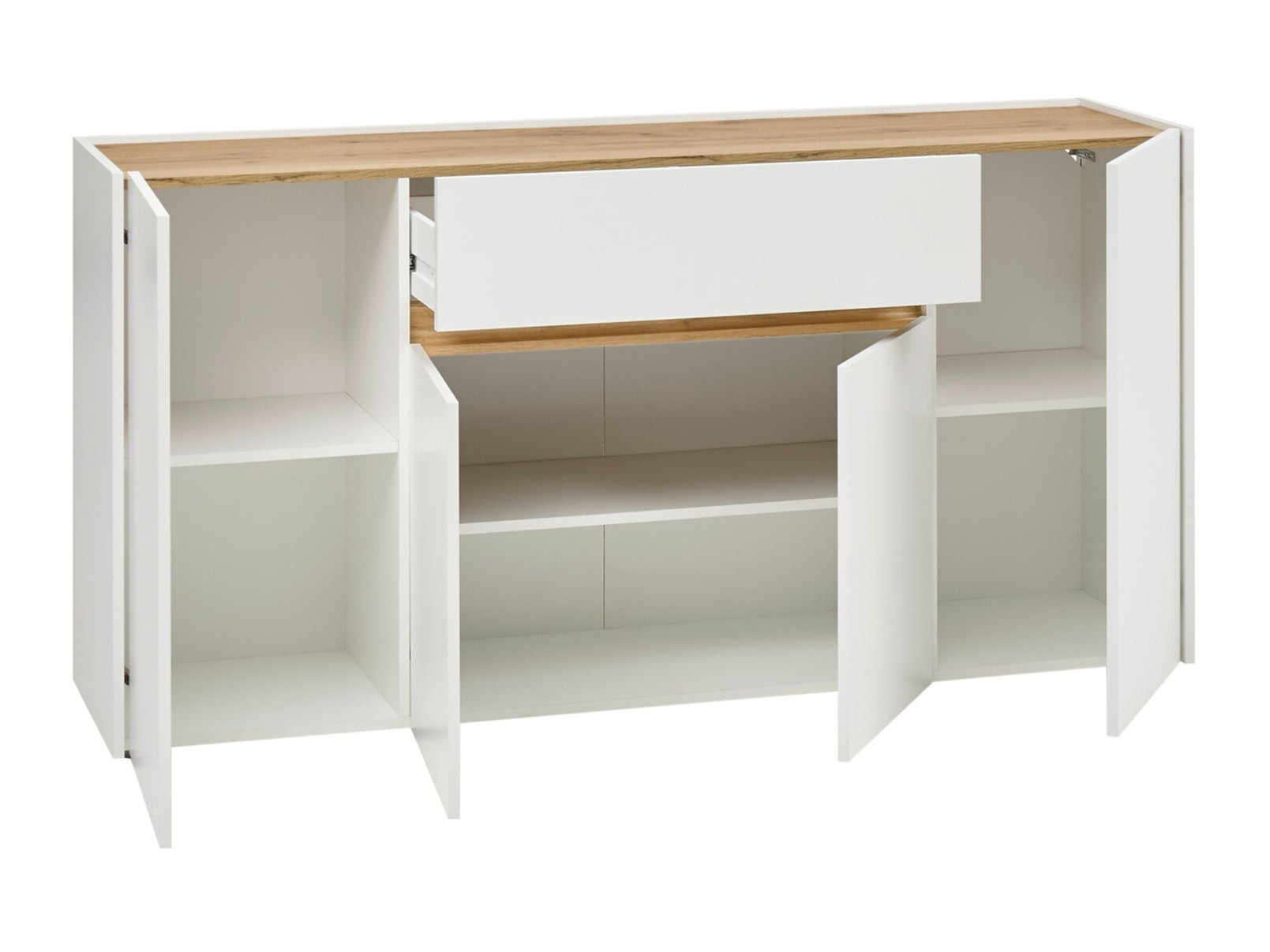 Kommode Elbsori 117 (Hvid + Wotan eg)