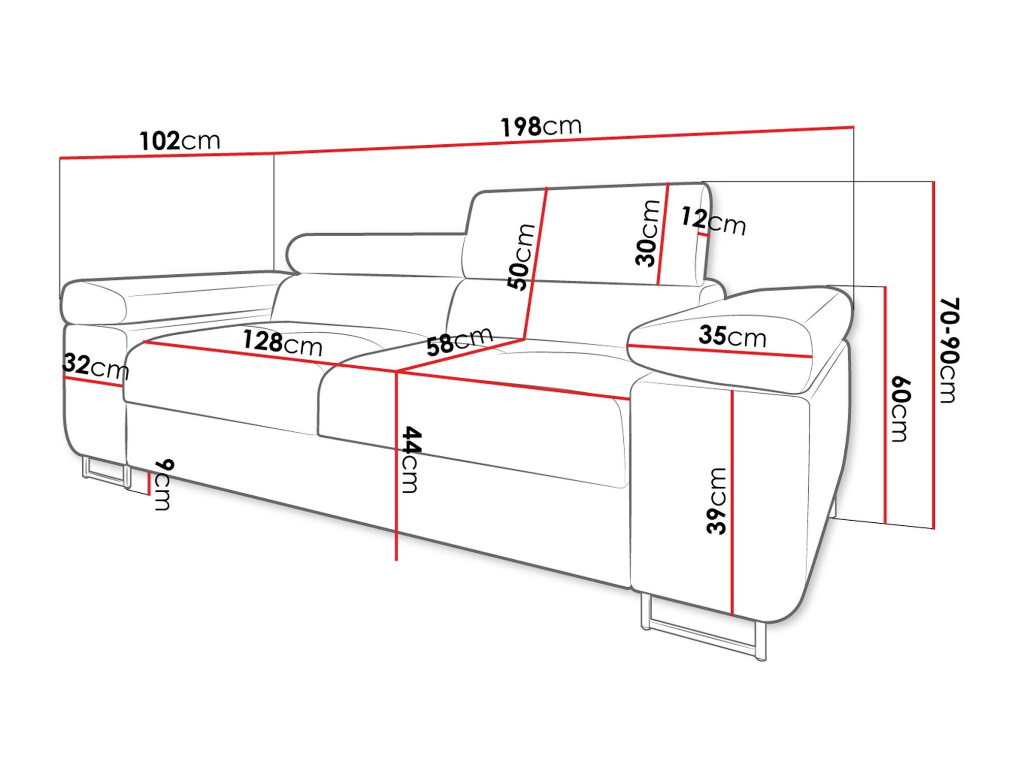 Sofa Comfivo Eliferu 105 (Manila 18)
