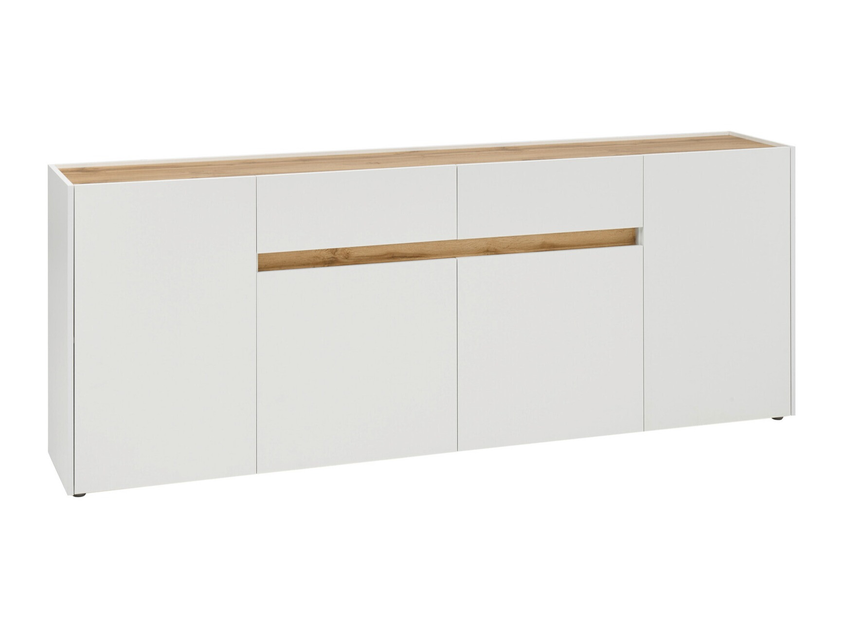 Kommode Elbsori 118 (Hvid + Wotan eg)