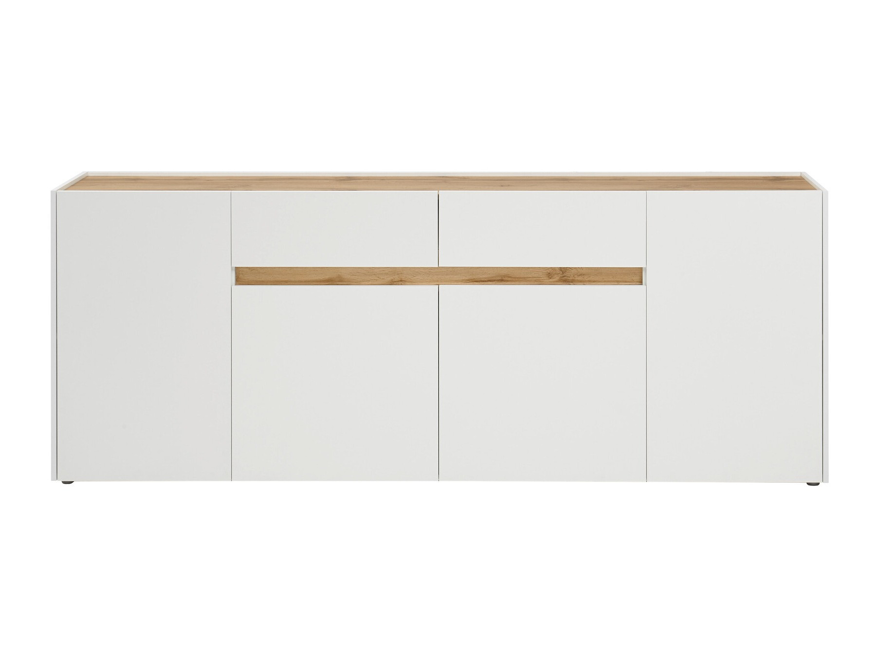 Kommode Elbsori 118 (Hvid + Wotan eg)