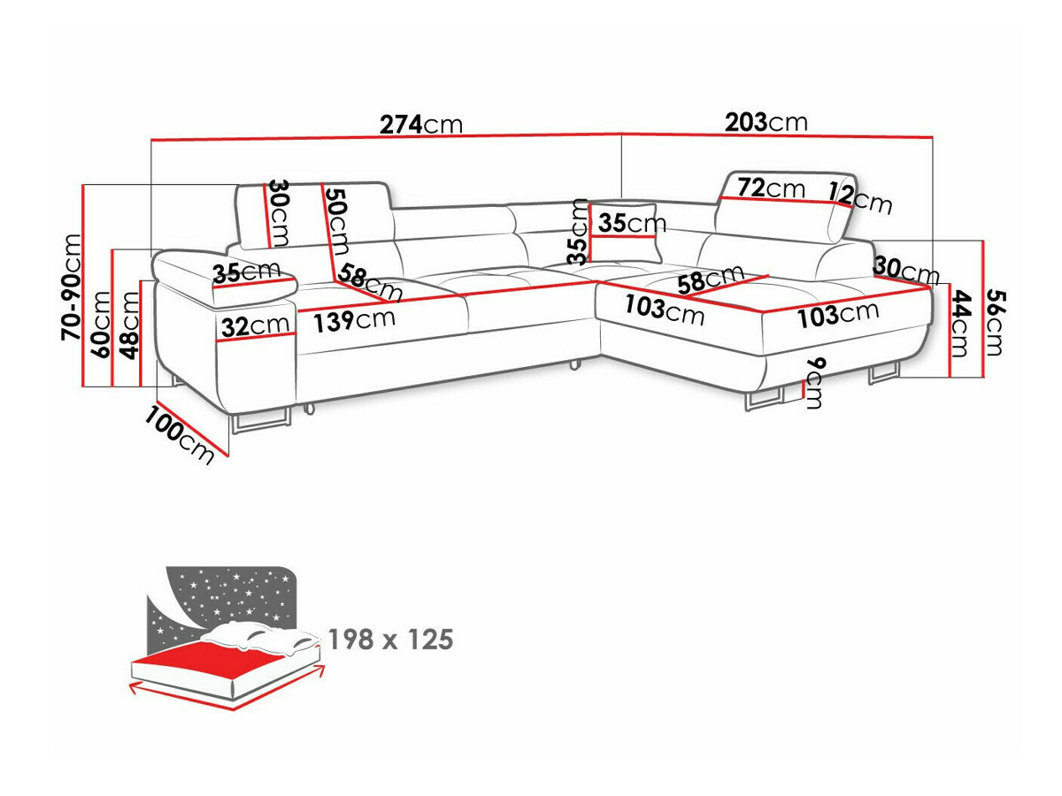 Hjørnesofa Comfivo Eliferu 101 (Terra 15 + Terra 06)