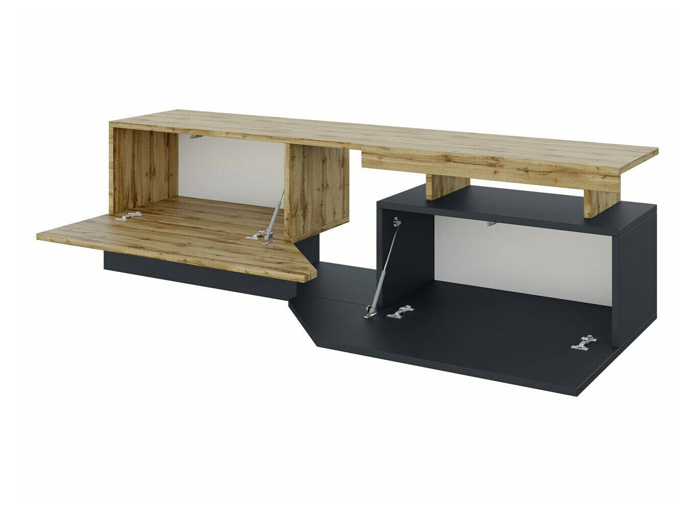 TV-bord Comfivo Daldune (Hvid + Wotan eg)