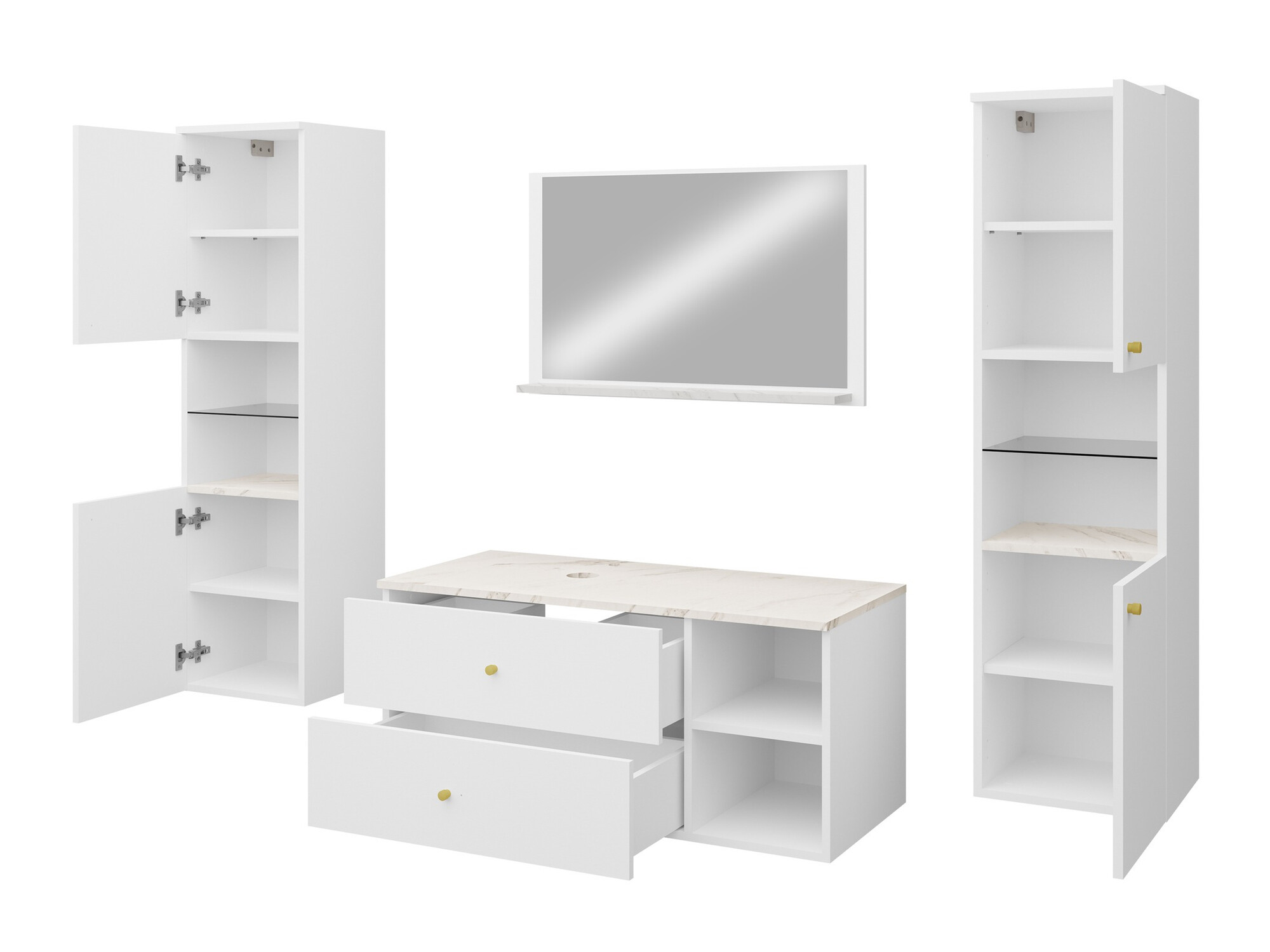 Badeværelsessæt Ophruvi 102 (Sort)