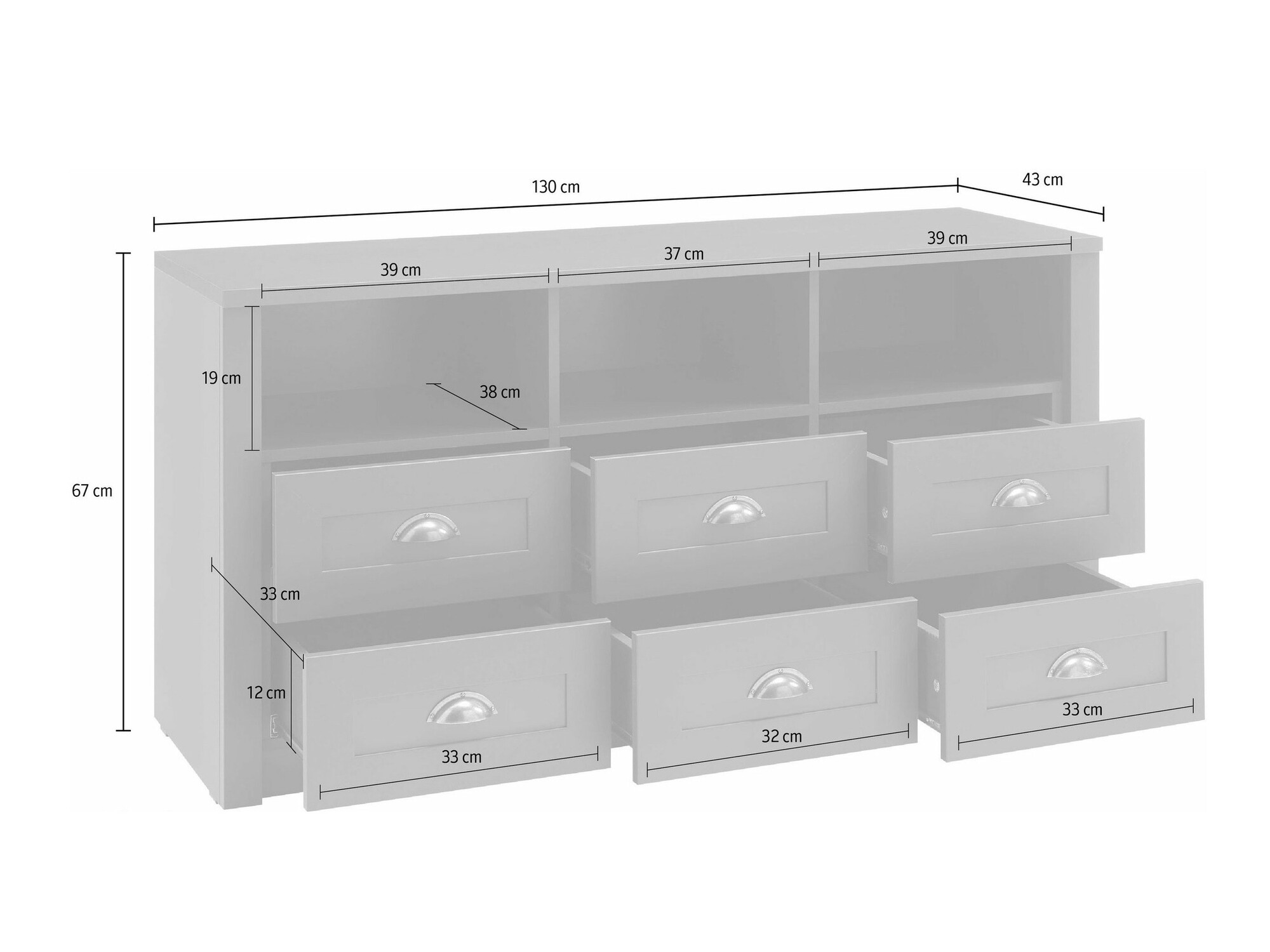 TV-bord Evalira 101