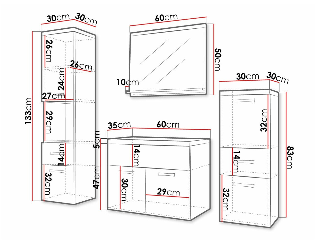Badeværelsessæt Sarasota 161
