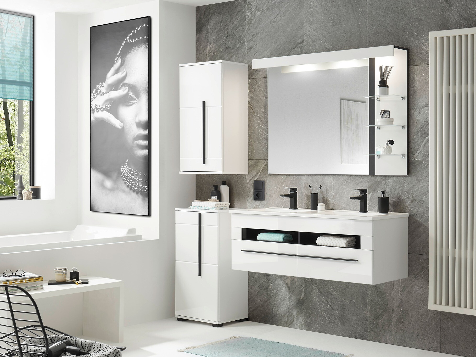 Vægbadeværelsesskab til håndvask Torbelu 100