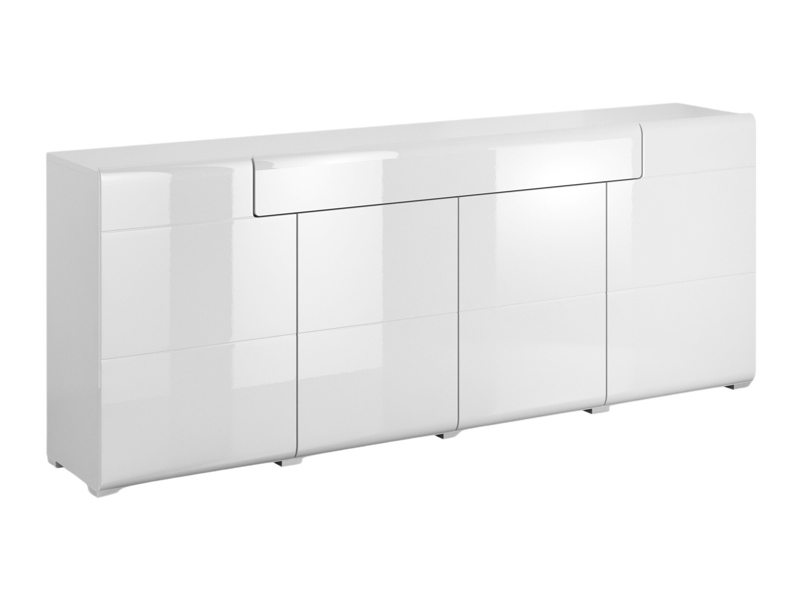 Kommode Torsone 102 (Hvid + Glansfuld hvid)
