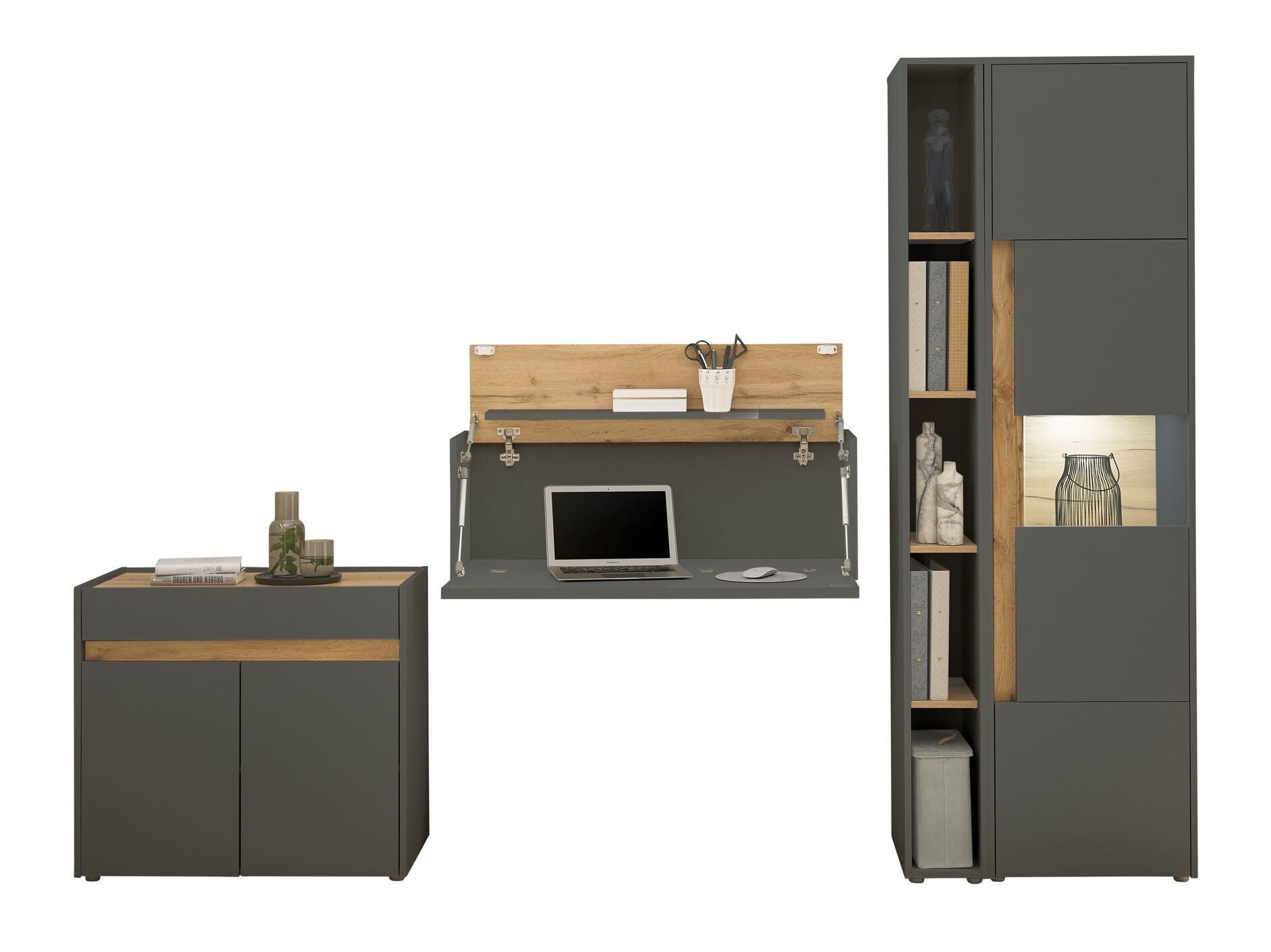 Møbelsæt Elbsori 139 (Antracit + Wotan eg)