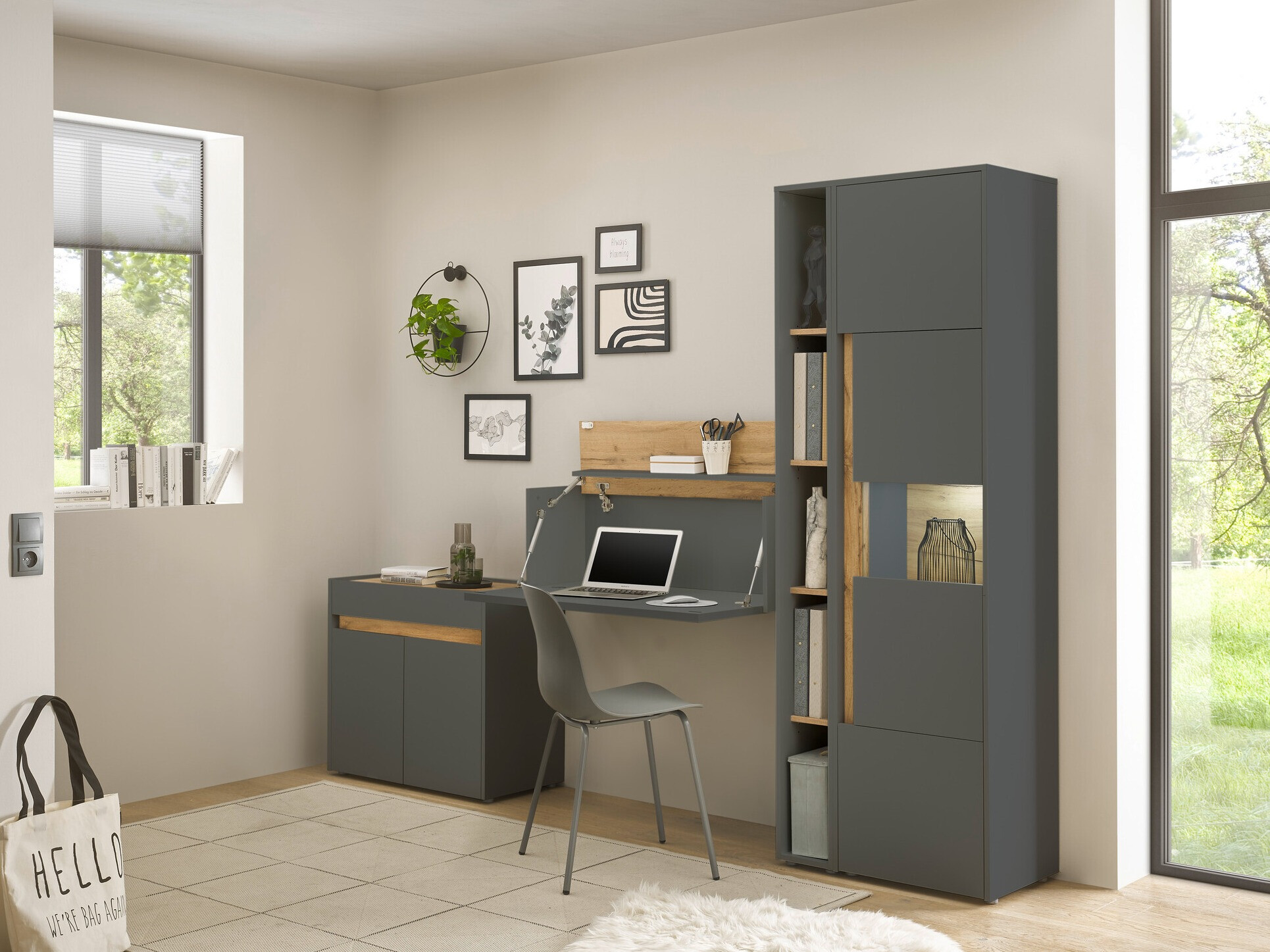 Møbelsæt Elbsori 139 (Antracit + Wotan eg)