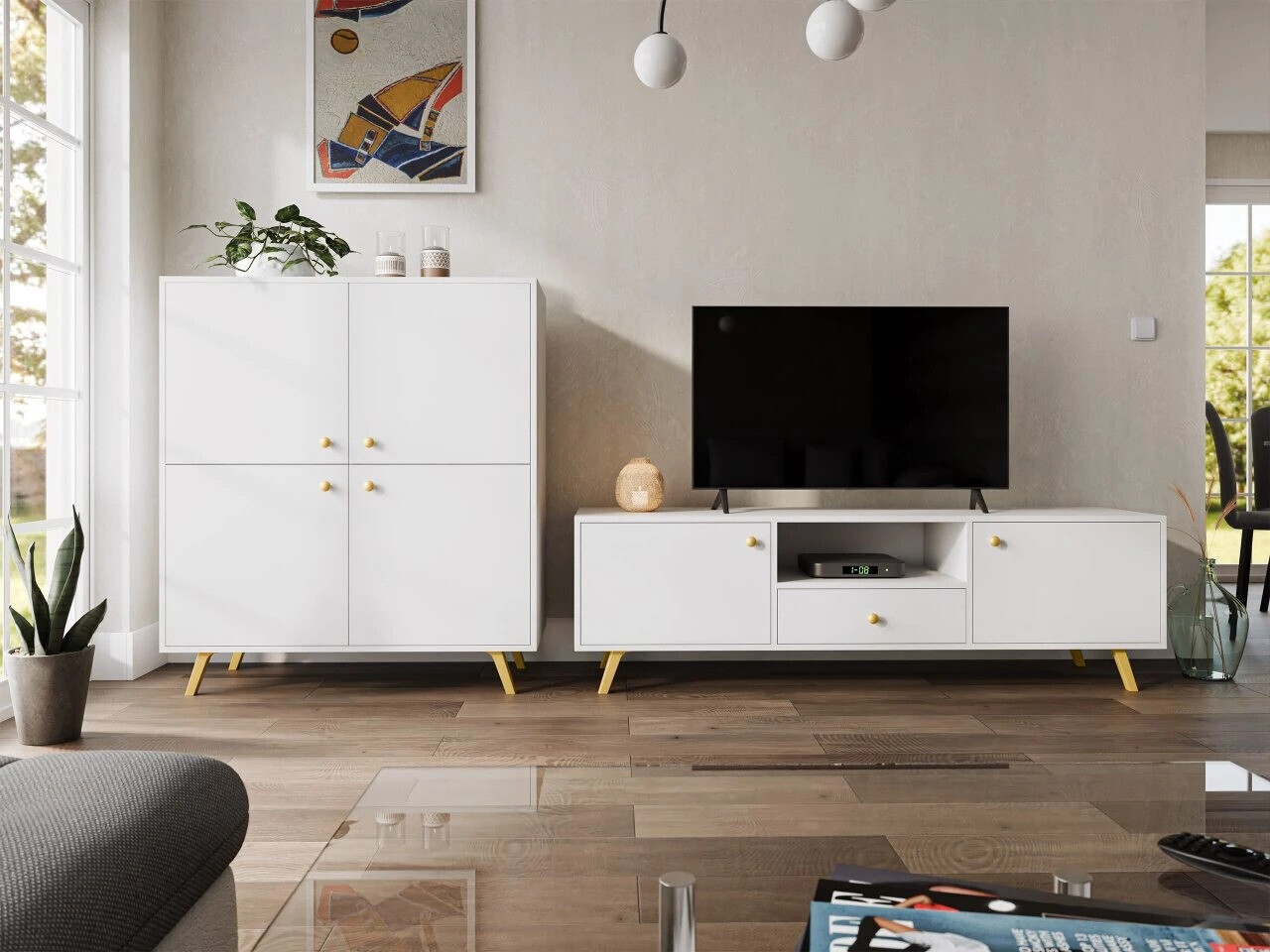 Stuemøbelsæt Monfera 105 (Hvid)