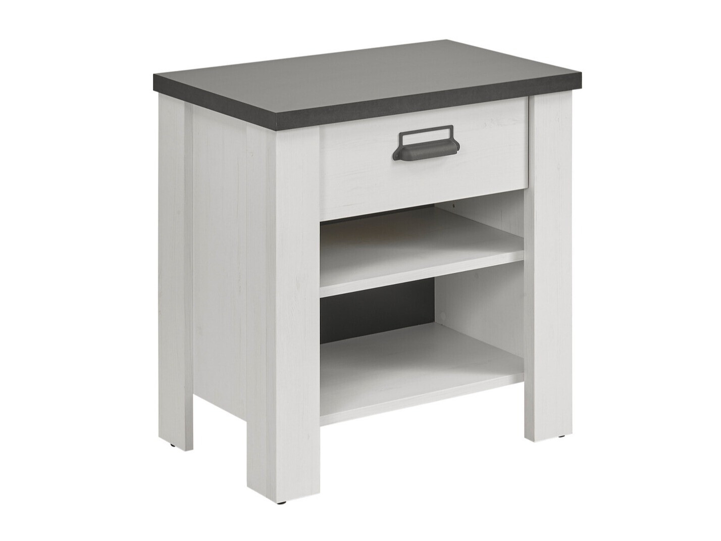 Sengebord Cirtale 102 (Antracit + Bleget fyrretræ)