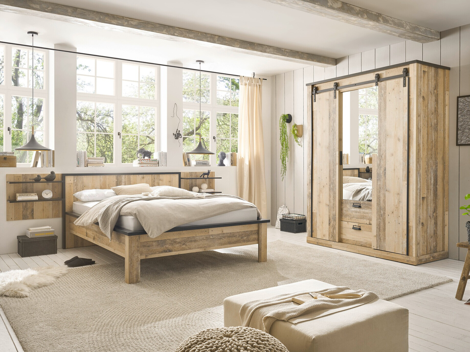 Vægreol Cirtale 105 (Modnet træ + Antracit)