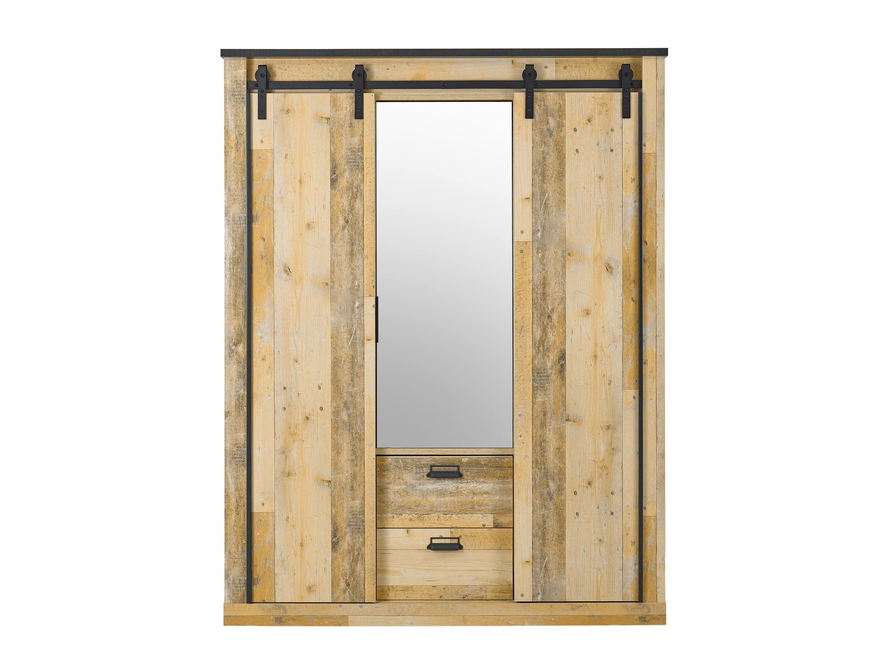 Garderobeskab Cirtale 107 (Antracit + Modnet træ)