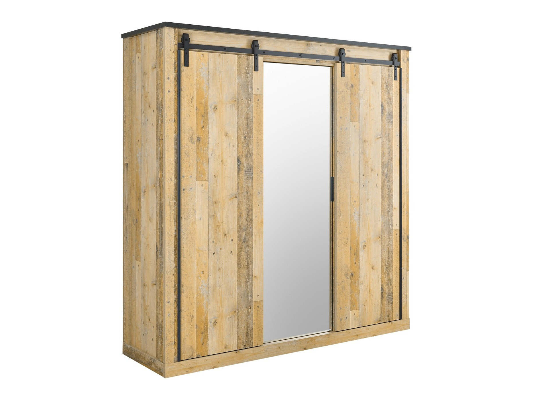 Garderobeskab Cirtale 108 (Antracit + Modnet træ)