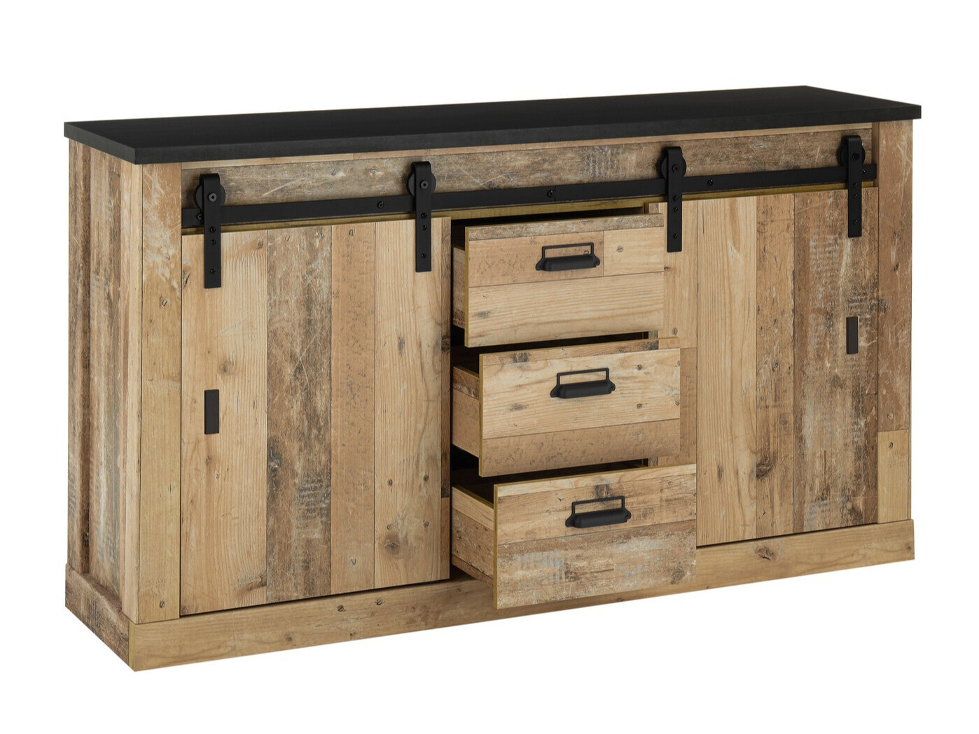 Kommode Cirtale 116 (Antracit + Modnet træ)