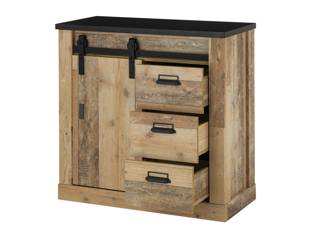 Kommode Cirtale 117 (Antracit + Modnet træ)